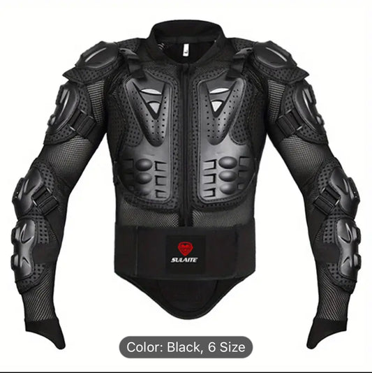 Riding Equipment Racing Jacket For Men: Durable Riding Body Armor Black