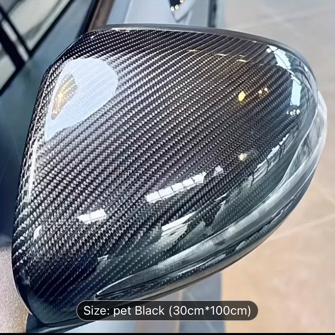 6D Real Carbon Fiber Vinyl Wrap - High-Temperature Resistant, Gloss Black & Piano Black Film for Cars, Motorcycles, and Interior Decor