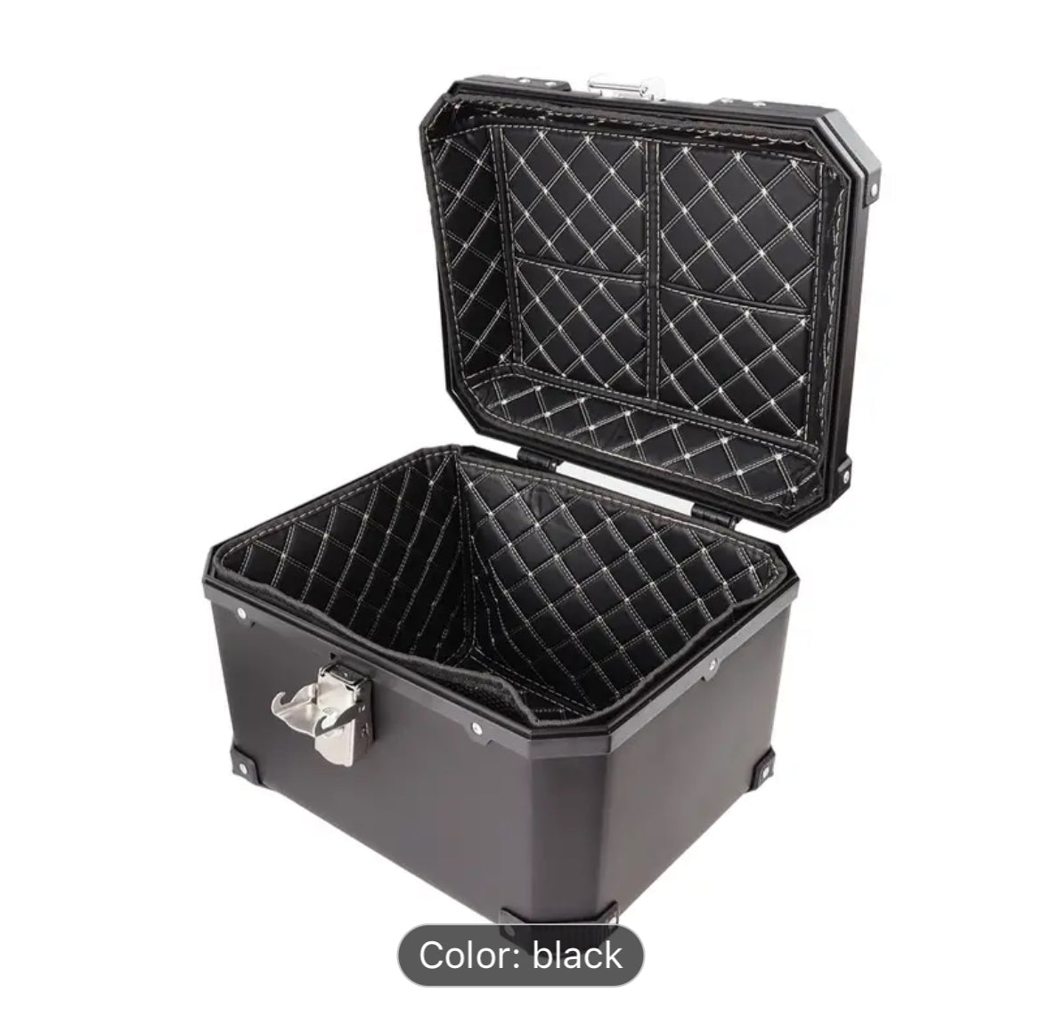 45L Motorcycle Top Box Waterproof Rear Top Case Helmet Luggage Storage Rear Tour Box With Security Lock