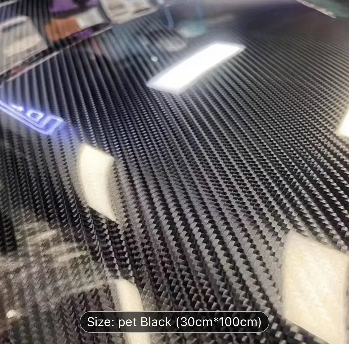 6D Real Carbon Fiber Vinyl Wrap - High-Temperature Resistant, Gloss Black & Piano Black Film for Cars, Motorcycles, and Interior Decor